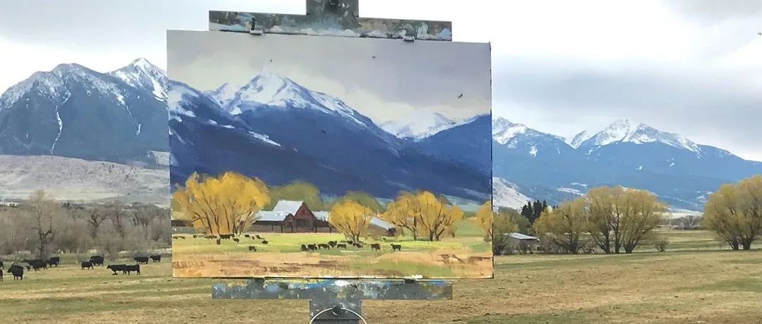 請(qǐng)問您是在畫中間放了一塊玻璃么？